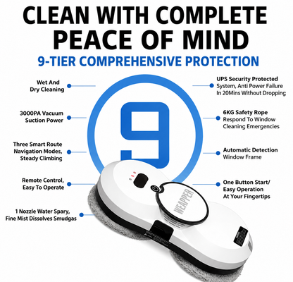 WEAPPER Automatic Window Cleaning Robot with Remote Control