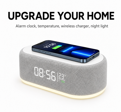 Home Appliance Hub™ Wireless Charging Station Digital Alarm Clock
