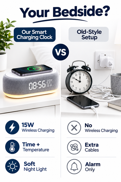 Wireless Charging Station Digital Alarm Clock™