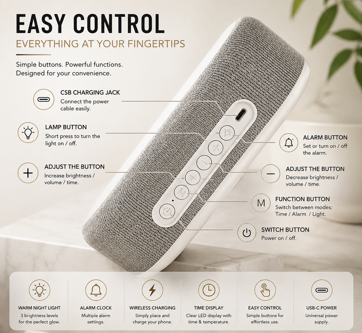 Wireless Charging Station Digital Alarm Clock™