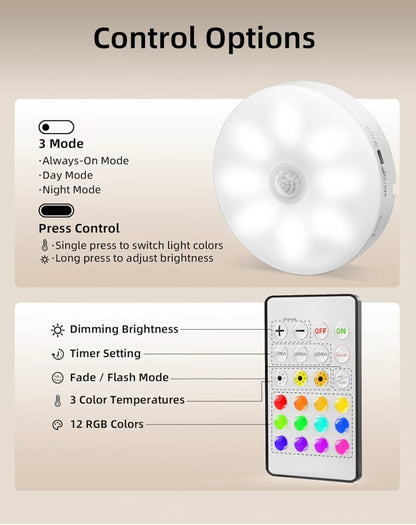 RGB Motion Sensor Cabinet Lights 3-Pack™